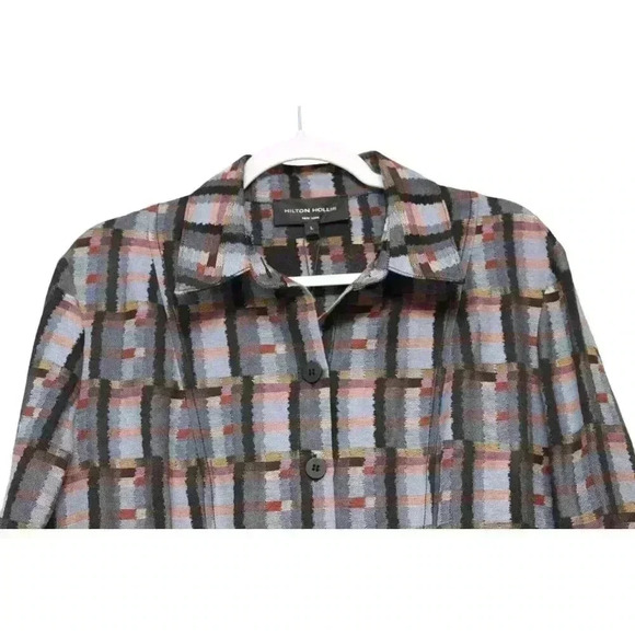 NWT Hilton Hollis Jacket Size Large Multicolor Boho Artsy Business Casual Career - Picture 2 of 16